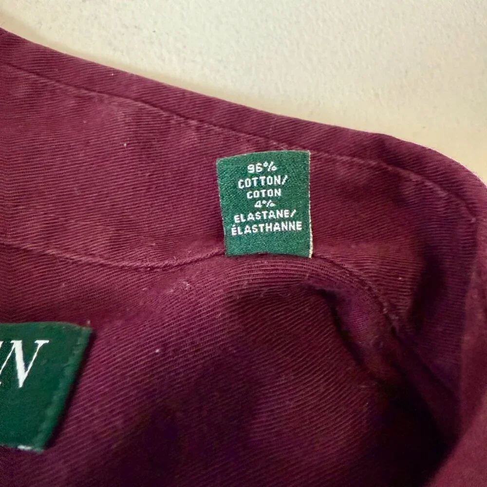 Lauren Ralph Lauren | Burgundy | Regular Fit Stretch Shirt | 17.5 32/33 XL - Picture 5 of 5